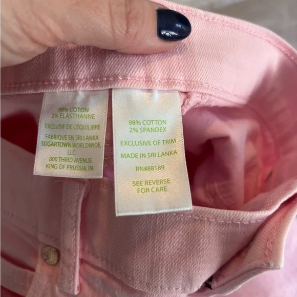 Lilly Pulitzer Pink Straight Leg Jeans - Picture 5 of 6